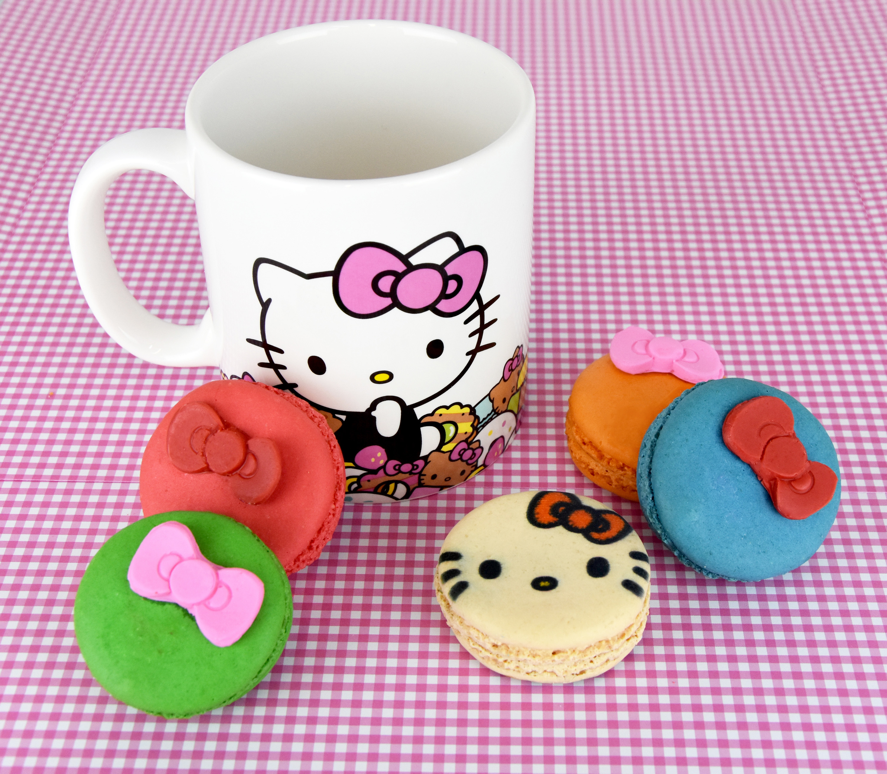 Hello Kitty Cafe Truck - macarons and mug 2