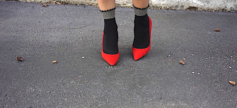 red shoes Jimmy Choo
