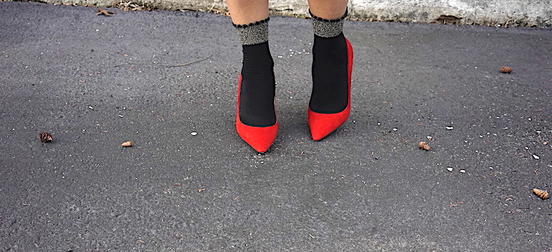 red shoes Jimmy Choo