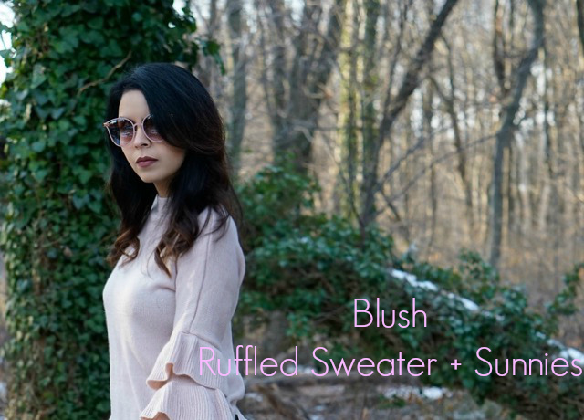 Blush Ruffled Sweater: Hot Trends this Season