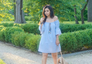 Off the Shoulder PomPom Dress