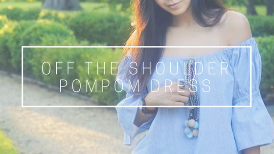 Off the Shoulder PomPom Dress