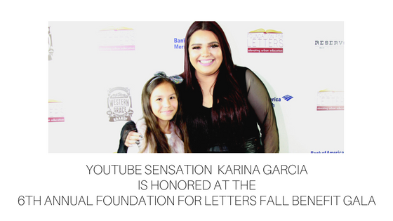 YouTube Sensation Karina Garcia is Honored at the 6TH Annual Foundation for Letters Fall Benefit Gala