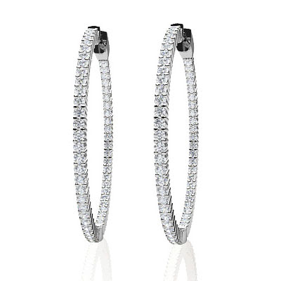 diamond hoop earrings