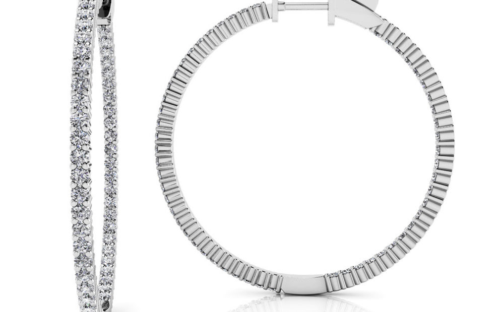 diamond hoop earrings