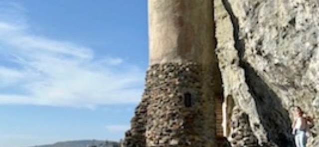 Visiting the Pirate Tower at Victoria Beach, CA